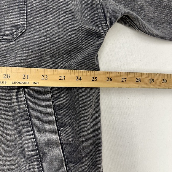 We The Free People Madison City Denim Jacket Womens Small Chore Black Western - Picture 9 of 10